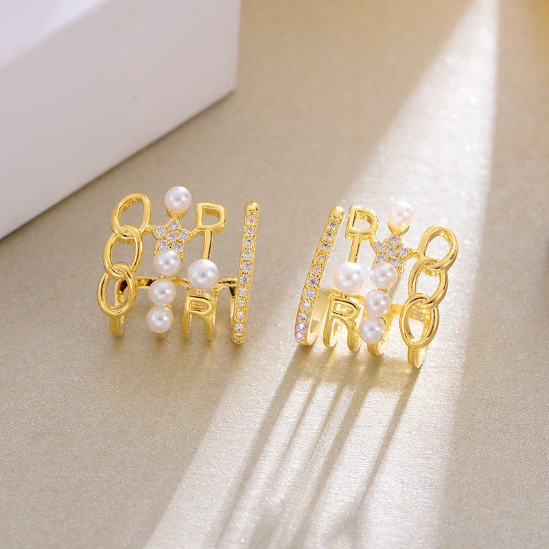 Four Layer Cuff Earrings