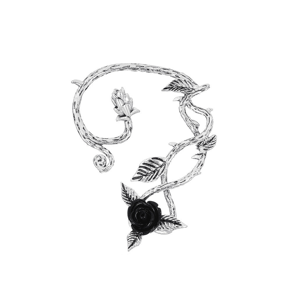 Antique Silver Black Rose Collection