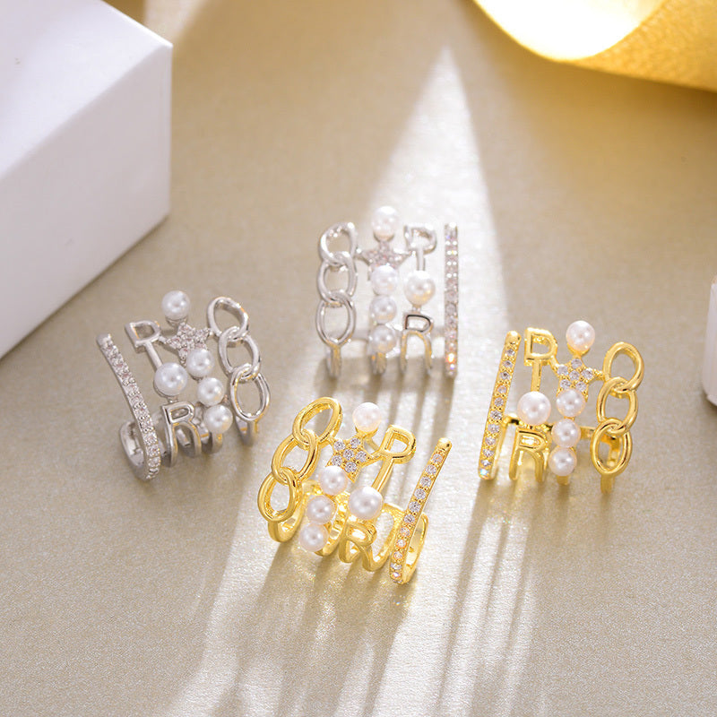 Four Layer Cuff Earrings