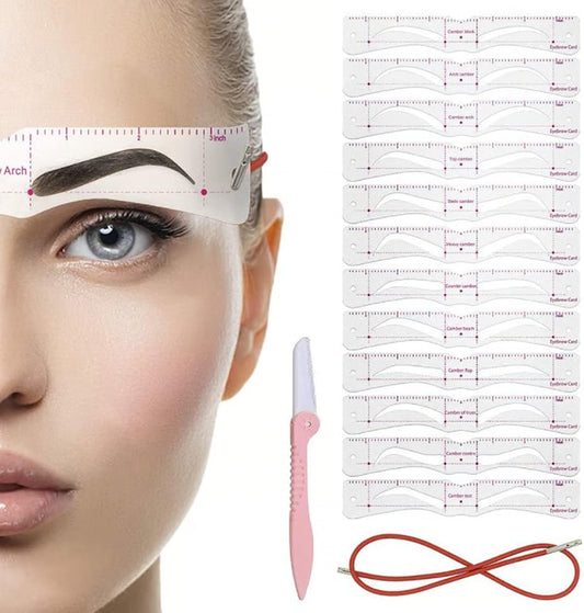Reusable Eyebrow Stencil Shaper Kit (14-pack)